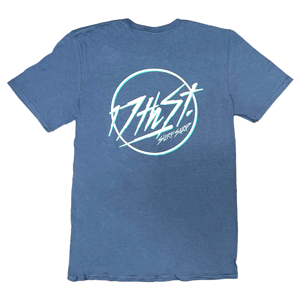 Men's Yellow Fin Tee - Slate Blue