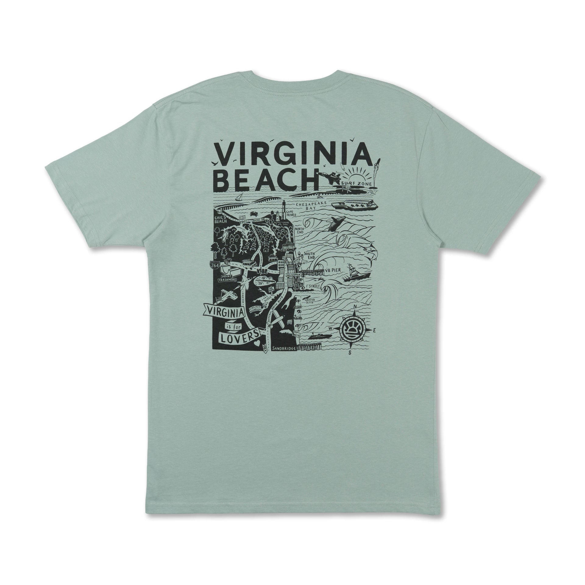 VB Map SS Tee - Unisex – 17th Street Surf Shop