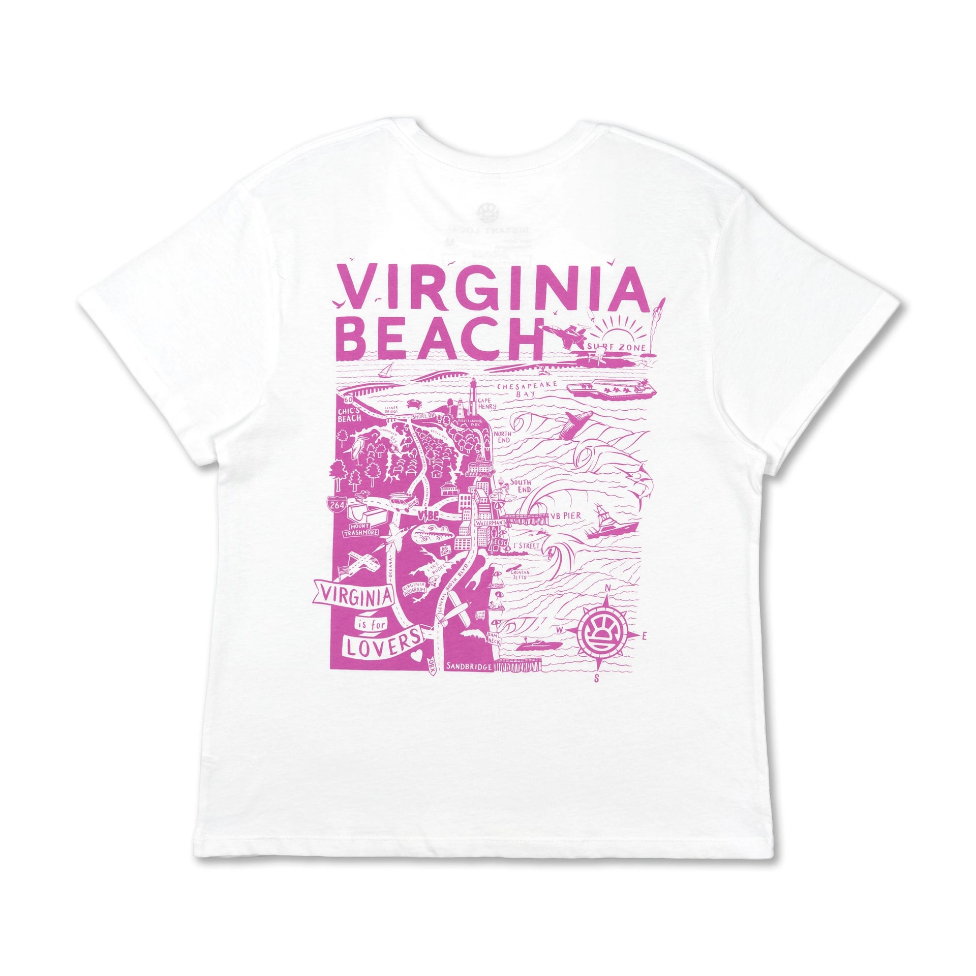 VB Map SS Tee - Women's – 17th Street Surf Shop