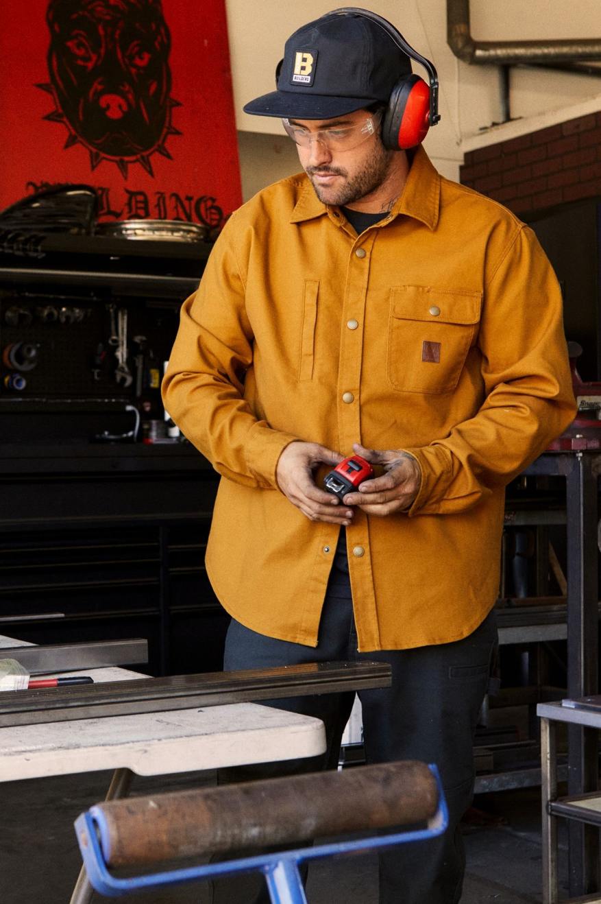 Builders Stretch L/S Overshirt - Golden Brown