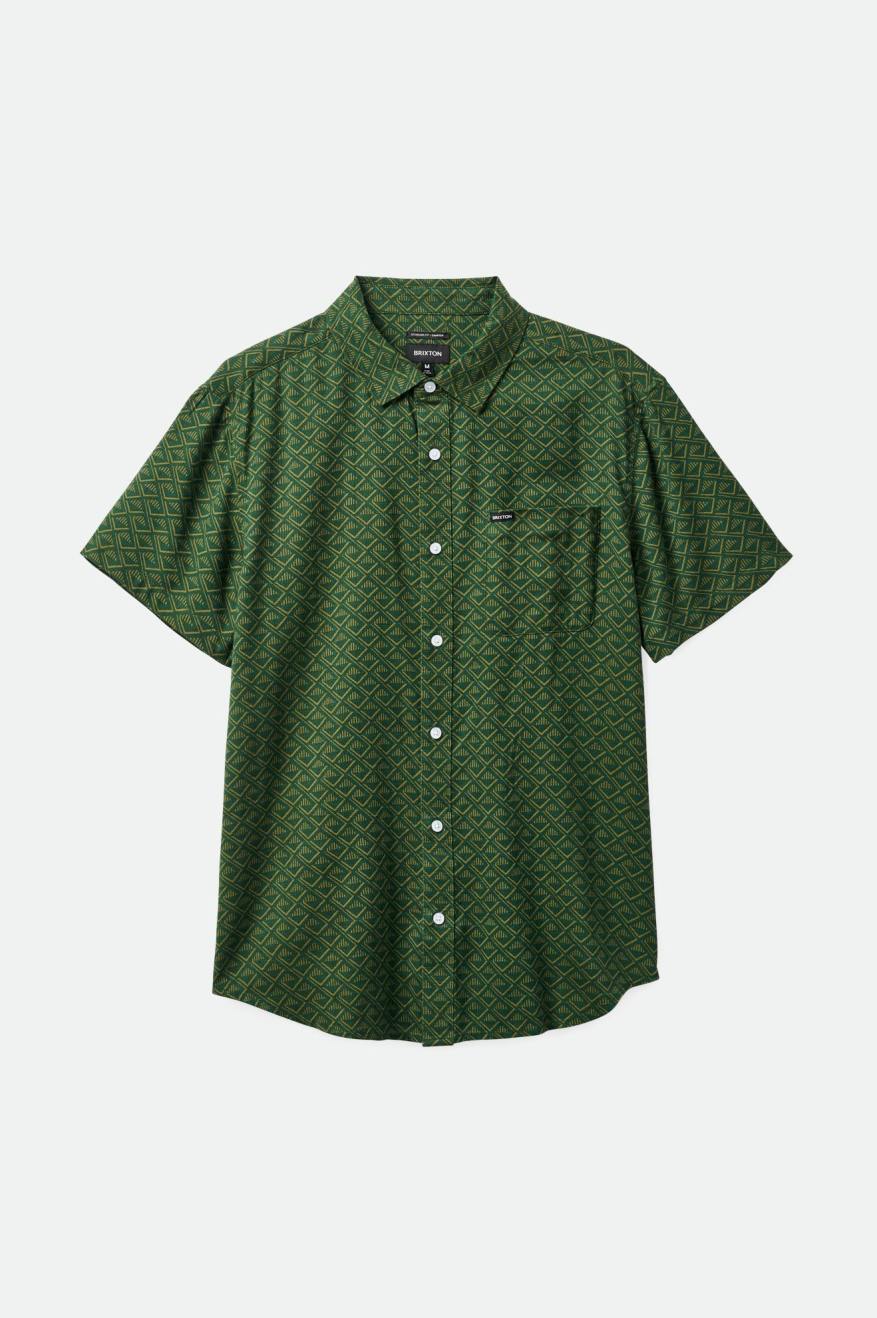 Charter Print S/S Woven Shirt - Trekking Green Tile