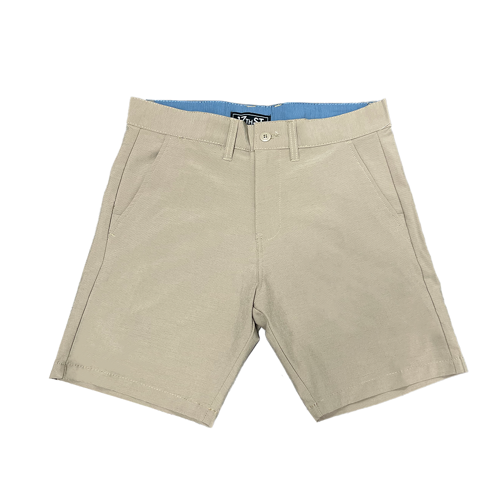 Land and Sea 18 Hybrid Shorts- Khaki