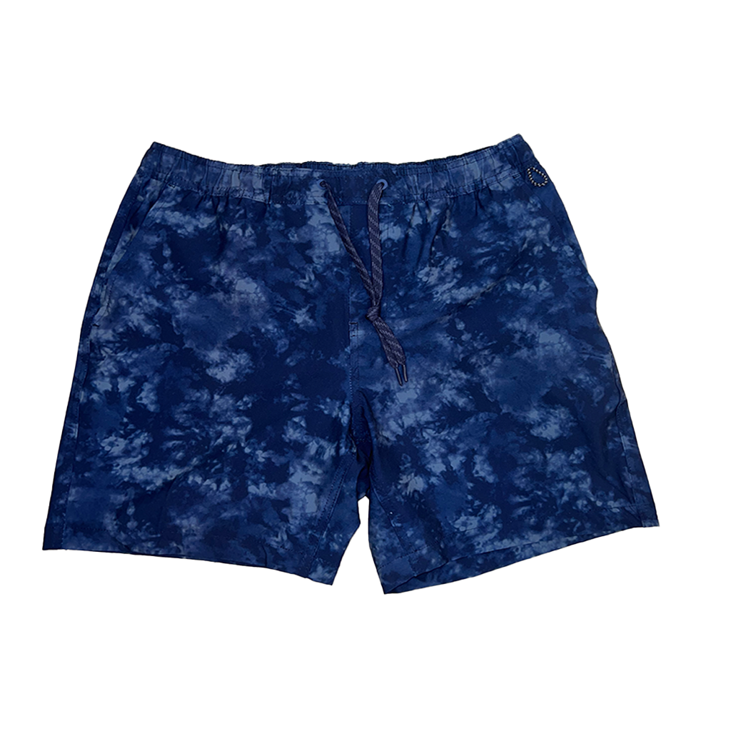 Print Sunday Shorts- Navy Blue