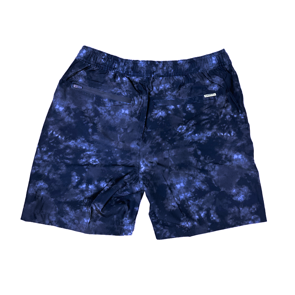 Print Sunday Shorts- Navy Blue